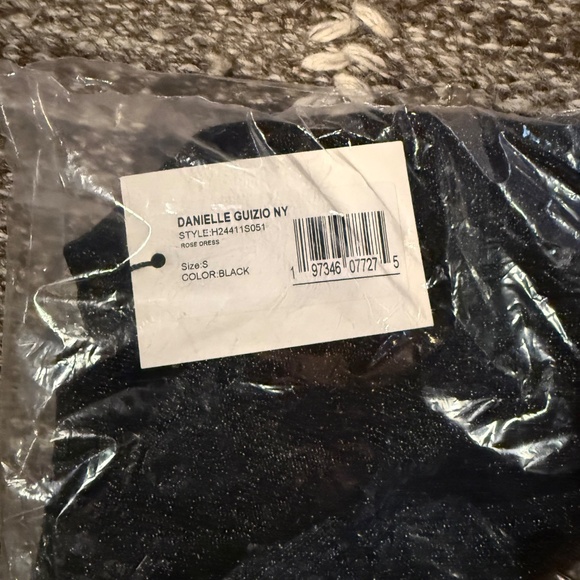 GUIZIO Rose Dress sheer black. Small. *New in bag* - Picture 6 of 6